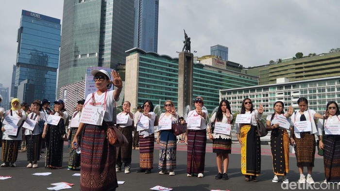 Forum Perempuan Diaspora NTT di CFD (Maulana Ilhami Fawdi/detikcom)