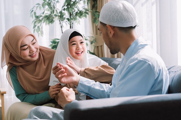 Ilustrasi keluarga muslim