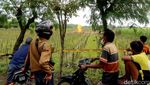 Pembakaran Semburan Gas Sumur Bor di Masjid Bojonegoro
