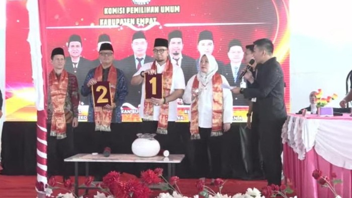 Penetapan paslon PSU Empat Lawang.