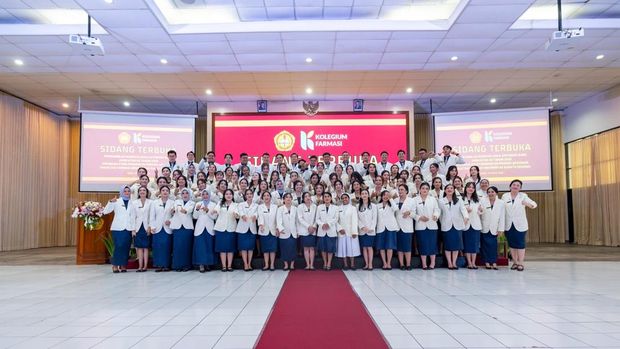 Pengambilan Sumpah/Janji Apoteker Universitas Sanata Dharma di Kampus III USD, Sleman, Sabtu (22/3/2025).