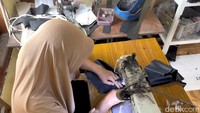 Perajin songkok rumahan ini mengaku mengalami lonjakan pesanan di hari-hari menjelang ramadan ini jika dibandingkan dengan hari biasa.