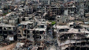 Keadaan kota Suriah akibat perang. Foto: Boredpanda