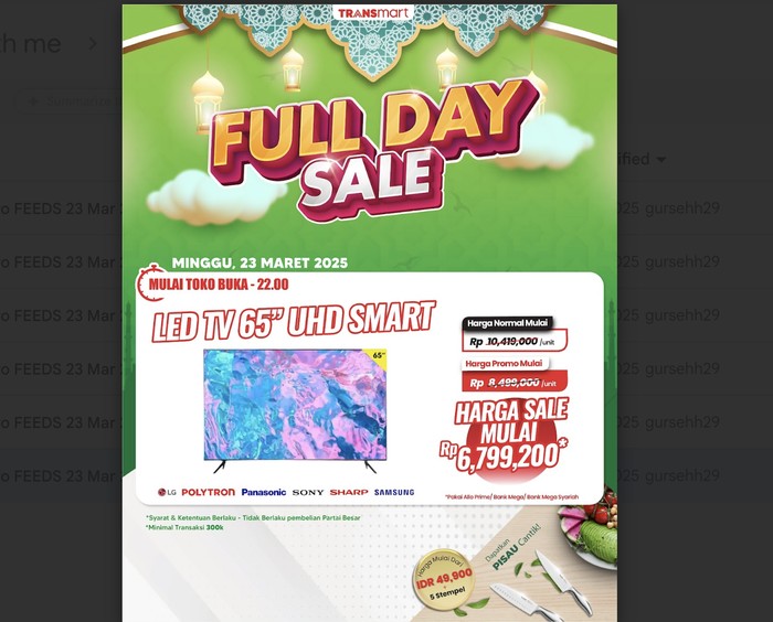 Transmart Full Day Sale