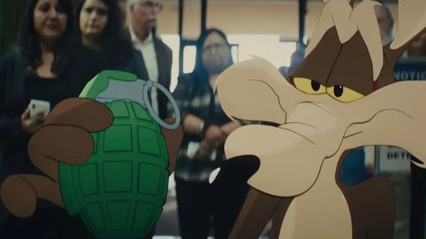 Cuplikan adegan dalam film animasi Coyote Vs Acme.