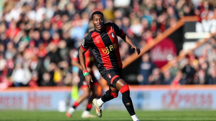 BOURNEMOUTH, ENGLAND - FEBRUARY 22: Dango Ouattara of Bournemouth during the Premier League match between AFC Bournemouth and Wolverhampton Wanderers FC at Vitality Stadium on February 22, 2025 in Bournemouth, England. (Photo by Robin Jones - AFC Bournemouth/AFC Bournemouth via Getty Images)