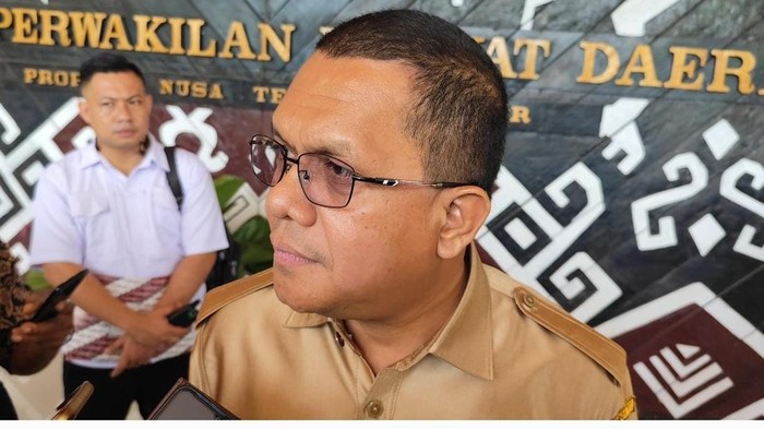 Gubernur Nusa Tenggara Timur Emanuel Melkiades Laka Lena, di Kupang, NTT, Senin (24/3/2025).