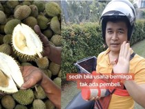 Salut! Pria Ini Tetap Semangat Meski Belum Ada yang Beli Tempoyak Jualannya