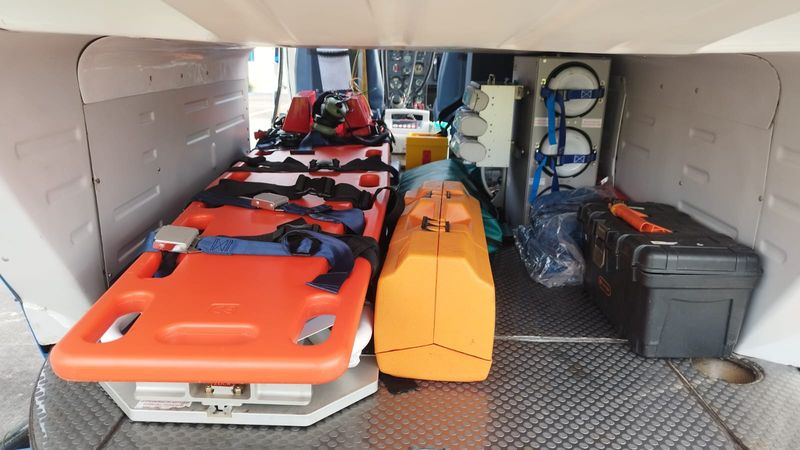 Ambulans udara yang disiagakan Polri (dok. Istimewa)