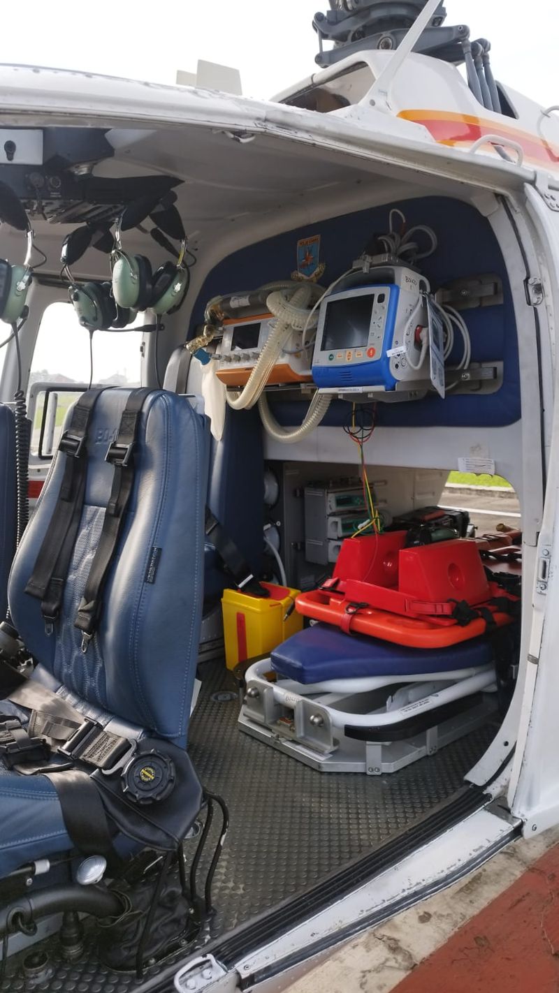 Ambulans udara yang disiagakan Polri (dok. Istimewa)