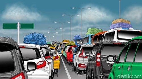Ilustrasi Mudik Lebaran 2025