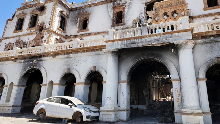 A view of the presidential palace, after the Sudanese army said it had taken control of the building, in the capital of Khartoum, Sudan March 24, 2025. REUTERS/El Tayeb Siddig