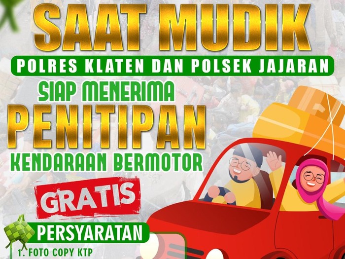Polres Klaten layani penitipan kendaraan bermotor selama Ramadan.