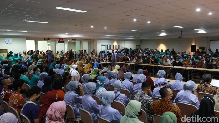 Proses audiensi di ruang seminar GAP RSUP Dr Sardjito, Sleman, DIY, Selasa (25/3/2025).