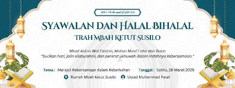 Contoh banner Halal Bihalal Idul Fitri 2025.