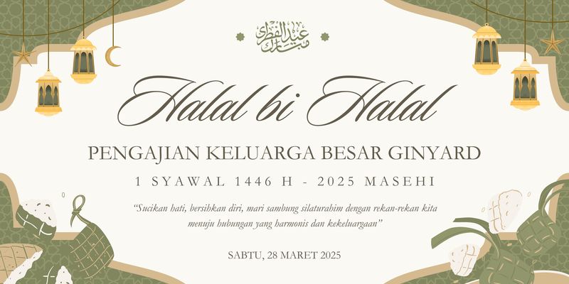 Contoh banner Halal Bihalal Idul Fitri 2025.