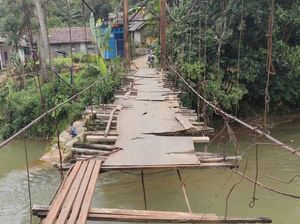 Jembatan Gantung di Desa Citorek Lebak Rusak, 200 KK Terancam Terisolir