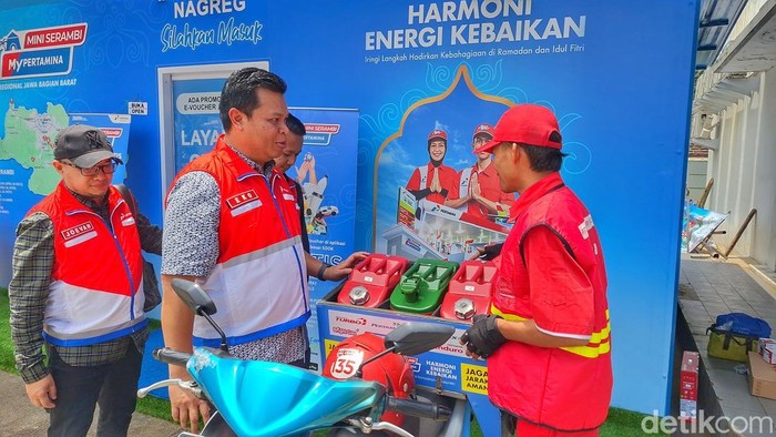 Kondisi Mini Serambi My Pertamina di SPBU Jalan Raya Nagreg, Kabupaten Bandung, Rabu (26/3/2025).