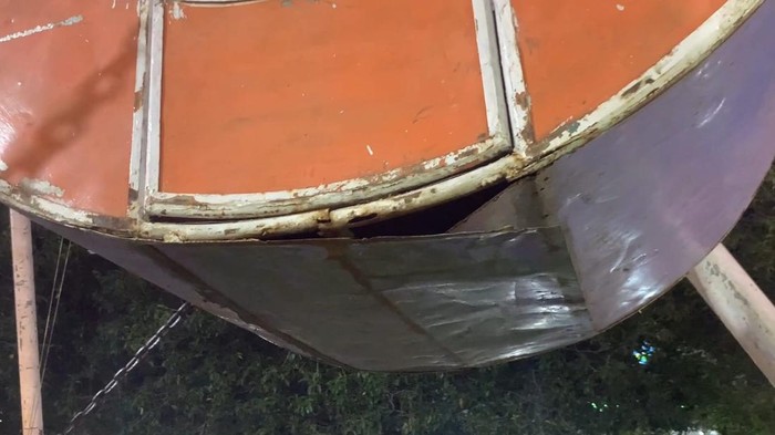 Kondisi wahana yang rusak di Ponorogo