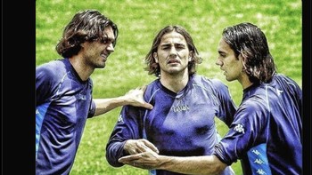 Trio Tembok bak jagoan Timnas Italia. Foto: X.com