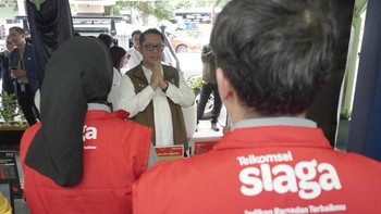 Kemkomdigi bersama operator seluler menyiapkan kurang lebih turun 1.500 personel, di antaranya adalah juga di Stasiun Gambir dan di berbagai titik lainnya. Foto: Dok. Telkomsel
