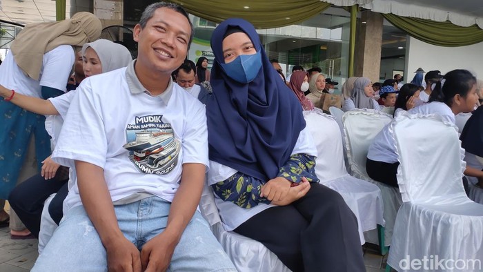 Nurul Hamdan warga Yogyakarta senang ikut mudik gratis