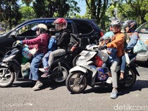 Lalin Ciamis Mulai Ramai, Pemudik Bermotor Mendominasi