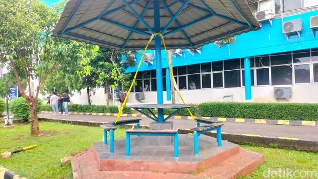Penampakan TKP mahasiswa UKI tewas.