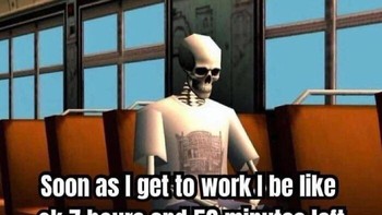 Baru juga kerja, rasanya sudah lamaaaaa sekali. Foto: Funny Work Memes via Bored Panda  