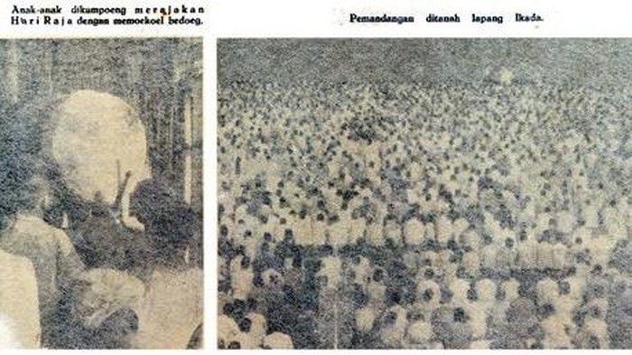 Salat Idul Fitri di zaman penjajahan Jepang (Majalah Pandji Poestaka tahun 1943, Koleksi Perpusnas)