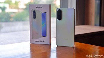 Smartphone ini hadir dalam tiga varian harga: Galaxy A36 5G 8GB/128GB: Rp5.199.000 Galaxy A36 5G 8GB/256GB: Rp5.699.000 Galaxy A36 5G 12GB/256GB: Rp6.199.000 Foto: Adi Fida Rahman/detikINET