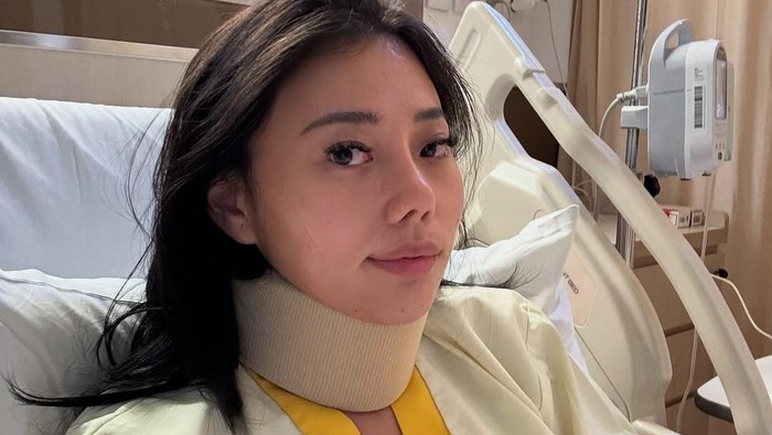 Wendy Walters usai alami kecelakaan jet ski.
