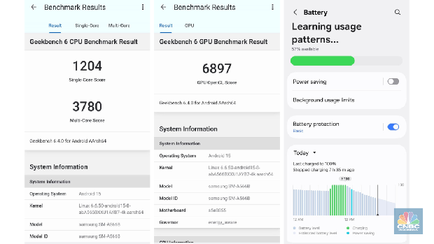 Benchmark Samsung Galaxy A56 5G.