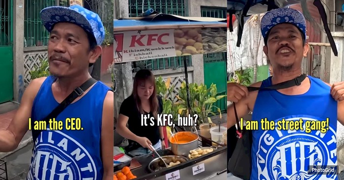 Kocak! Ada KFC Gerobakan yang Menarik Perhatian Turis