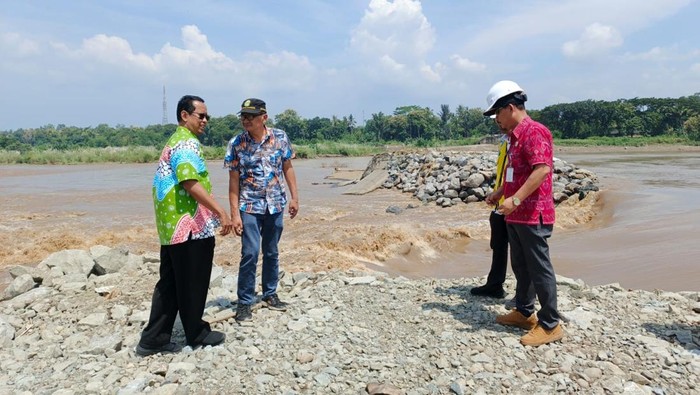 Kondisi Dam Srandakan pascapenanganan darurat yang ternyata masih belum maksimal.