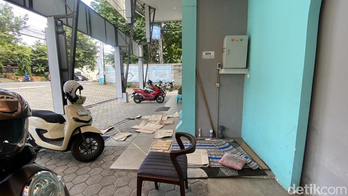 Lokasi penusukan satpam di Jalan Veteran, Semarang, Kamis (27/3/2025).