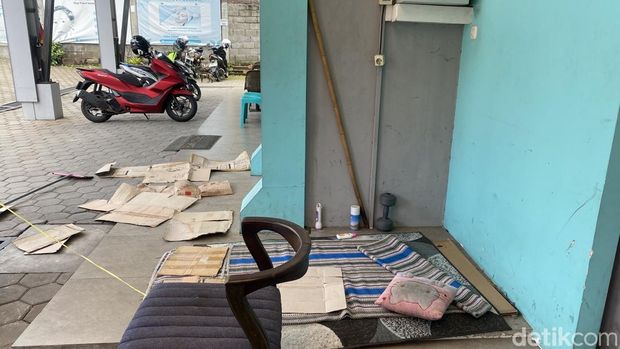 Lokasi penusukan satpam di Jalan Veteran, Semarang, Kamis (27/3/2025).
