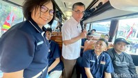 Program mudik bersama yang digelar oleh PT Indofood CBP Sukses Makmur, bertema “Mudik yang Dinanti, Kembali Satukan Hati” menggunakan 195 bus.