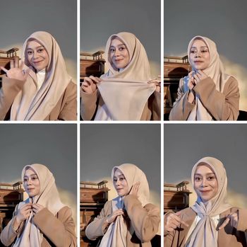 Tutorial hijab segiempat pakai satu jarum pentul dan cincin hijab