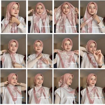 Tutorial hijab segiempat untuk lebaran 2025