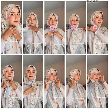 Tutorial hijab segiempat untuk lebaran 2025