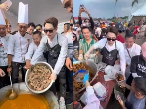 Dr Richard Lee Masak 300 kg Rendang di Palembang, Masyarakat Tertib Antre