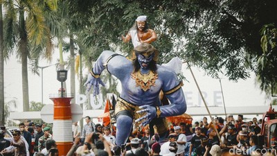 Meriahnya Pawai Ogoh-ogoh di Cinere Depok