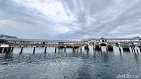 Suasana lenggang di dermaga Ketapang Banyuwangi.