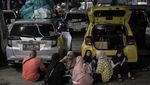 Momen Pemudik Sahur di Rest Area Tol Saat Mudik Lebaran
