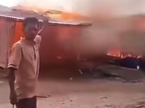 Emosi gegara Istri Selingkuh, Suami Nekat Bakar Warung Bakso Sambil Direkam