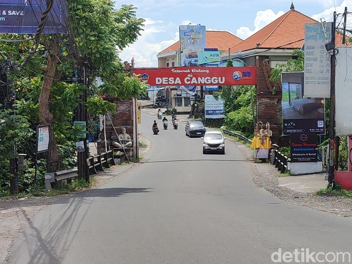 Suasana Canggu yang biasa macet, kini tampak lengang menjelang Nyepi, Jumat (28/3/2025).