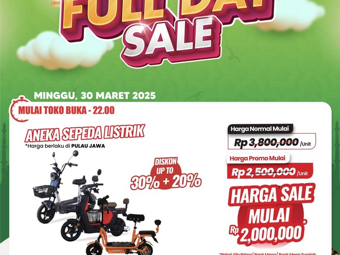 Transmart Full Day Sale sepeda listrik
