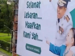 Baliho Ucapan Dedi Mulyadi di Puncak Cianjur Malah Tertulis DKM Bukan KDM