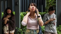 Survei Geologi Amerika Serikat (USGS) mengatakan gempa berkekuatan 7,7 skala Richter dan berada pada kedalaman 10 km (6,2 mil). REUTERS/Chalinee Thirasupa